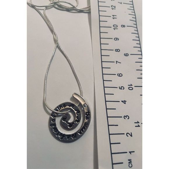 SILVER INFINITY MEDALLION NECKLACE - Picture 5 of 5